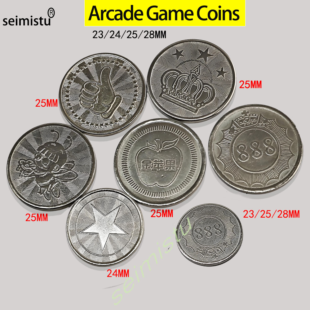 Arcade Games Vending - 100개 스테인레스 스틸 23/24/25mm 토큰 크라운
