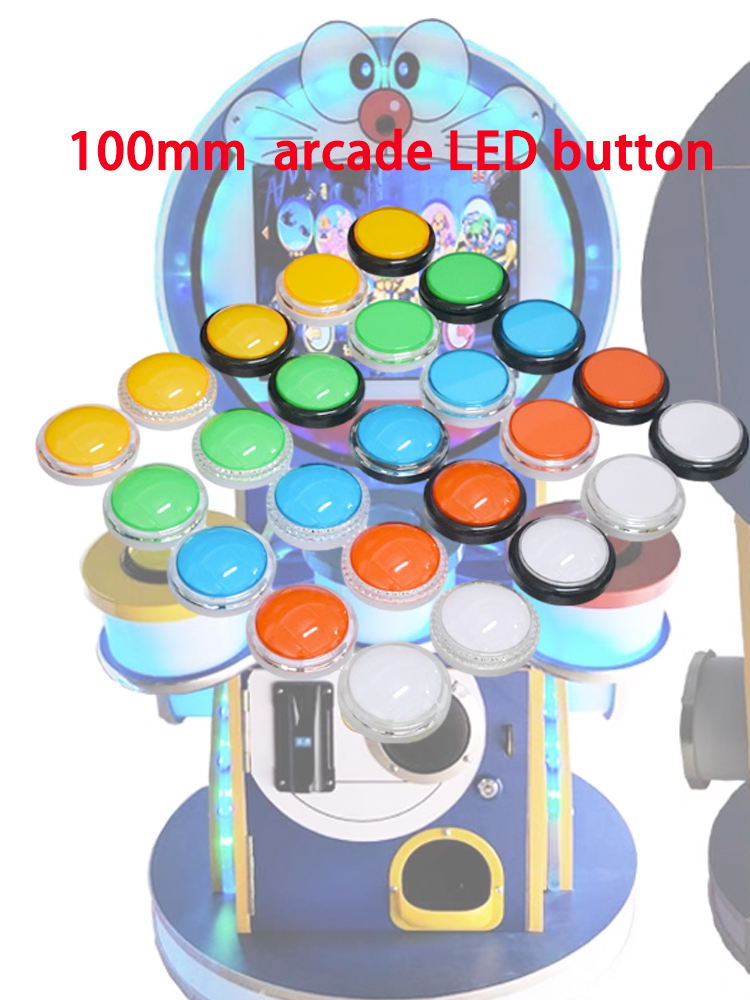12V 아케이드 LED 버튼 100mm 평면 원형 버튼 - Arcade Vibes 리뷰 및 가격