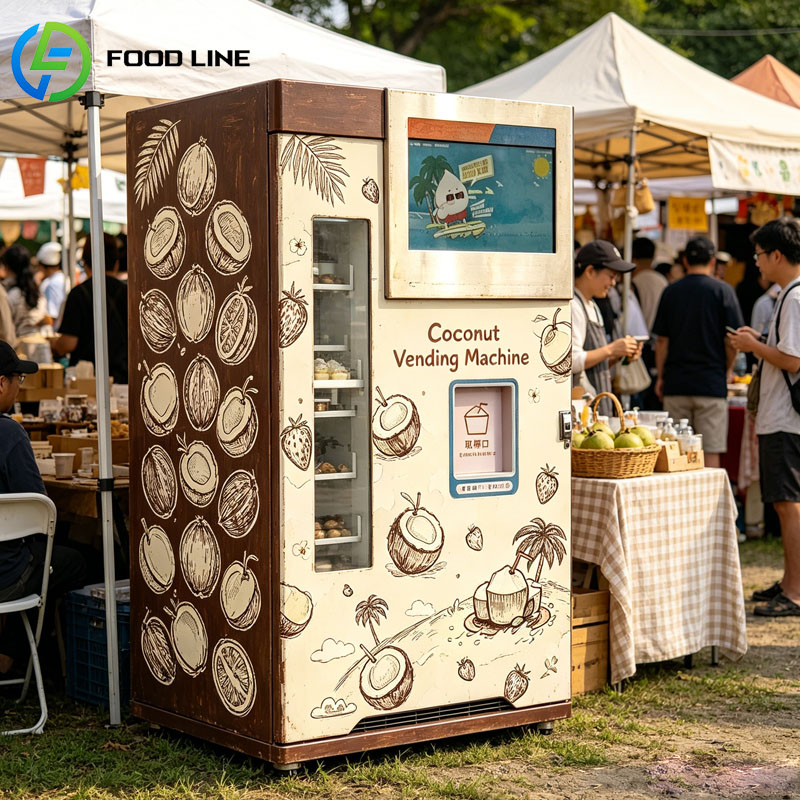 신선 코코넛 자판기 스마트 AI 자동 코코넛 개봉 및  - Open Vending Machine 리뷰 및 가격