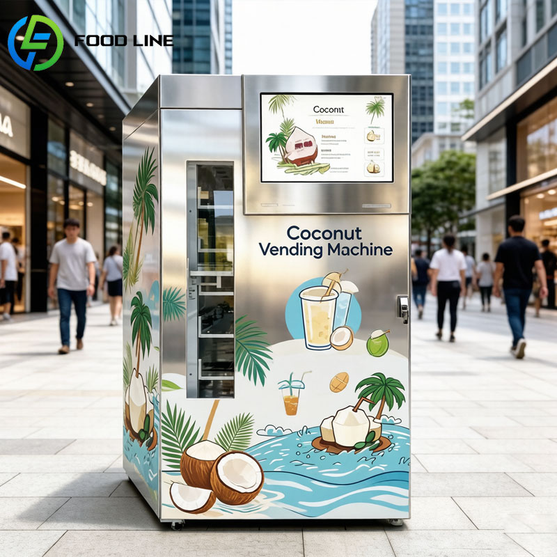 신선 코코넛 자판기 스마트 AI 자동 코코넛 개봉 및  - Open Vending Machine 리뷰 및 가격