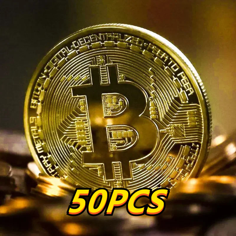60-2PCS 골드 도금 Bitcoin 동전 소장 미술 - Arcade Game Coin 리뷰 및 가격